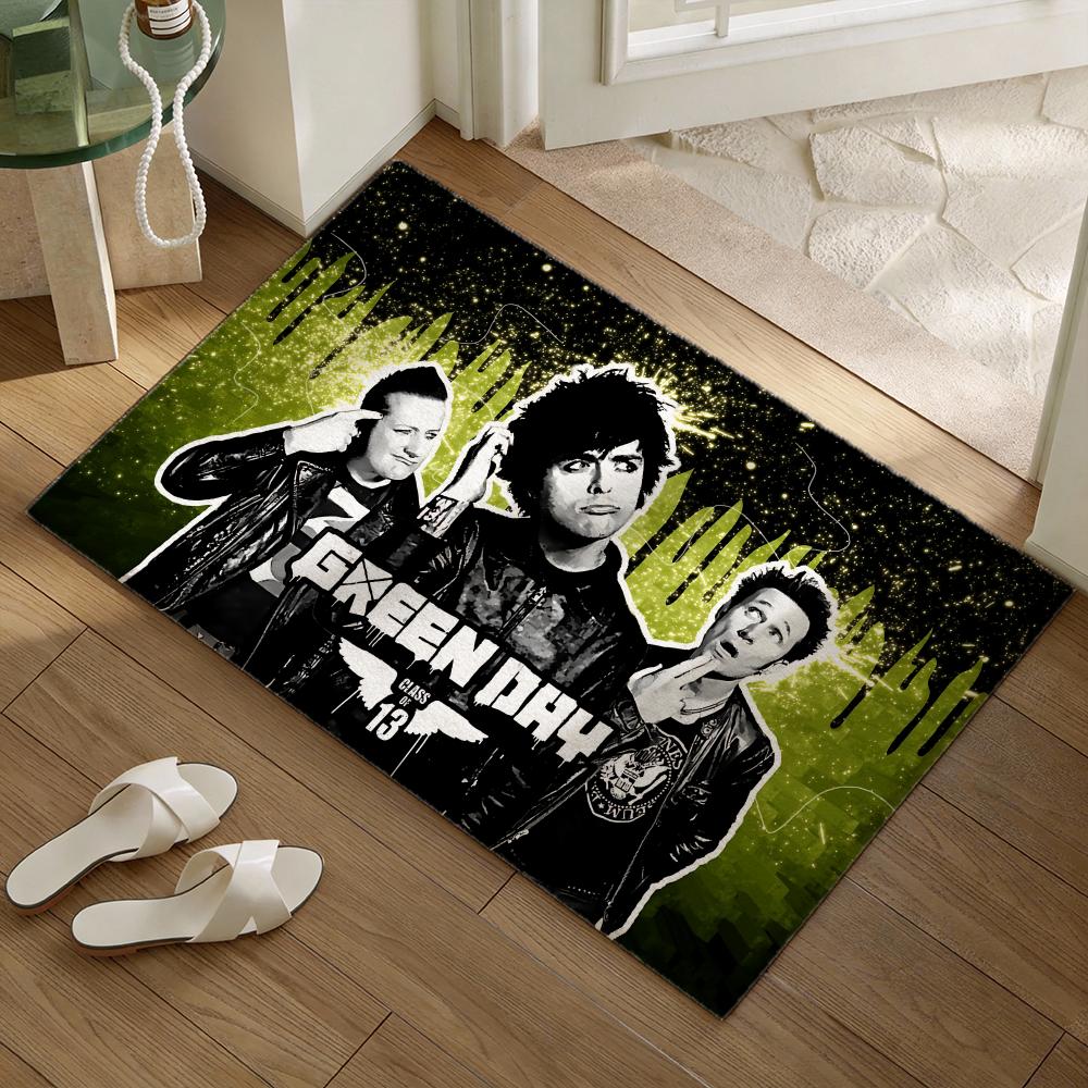 Punk Rock Band G-Green Days Floor Mat Soft Flannel Non-Slip Door Mat - Thickened Rug for Living Room Home Decor 40x60cm