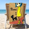 1pc Coraline1 Beach Towel with Custom Name, Beach/Swimming/Bath/Picnic/Camping Towel, Suitable for Seaside Beaches