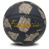 Fantecia Size 5 Rubber Basketball for Junior and Young Black with Circle Line Pattern Basketball, Indoor/Outdoor Players,