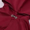 Renaissance Hooded Cloak Costume - Adult Medieval Cosplay Shawl for Halloween