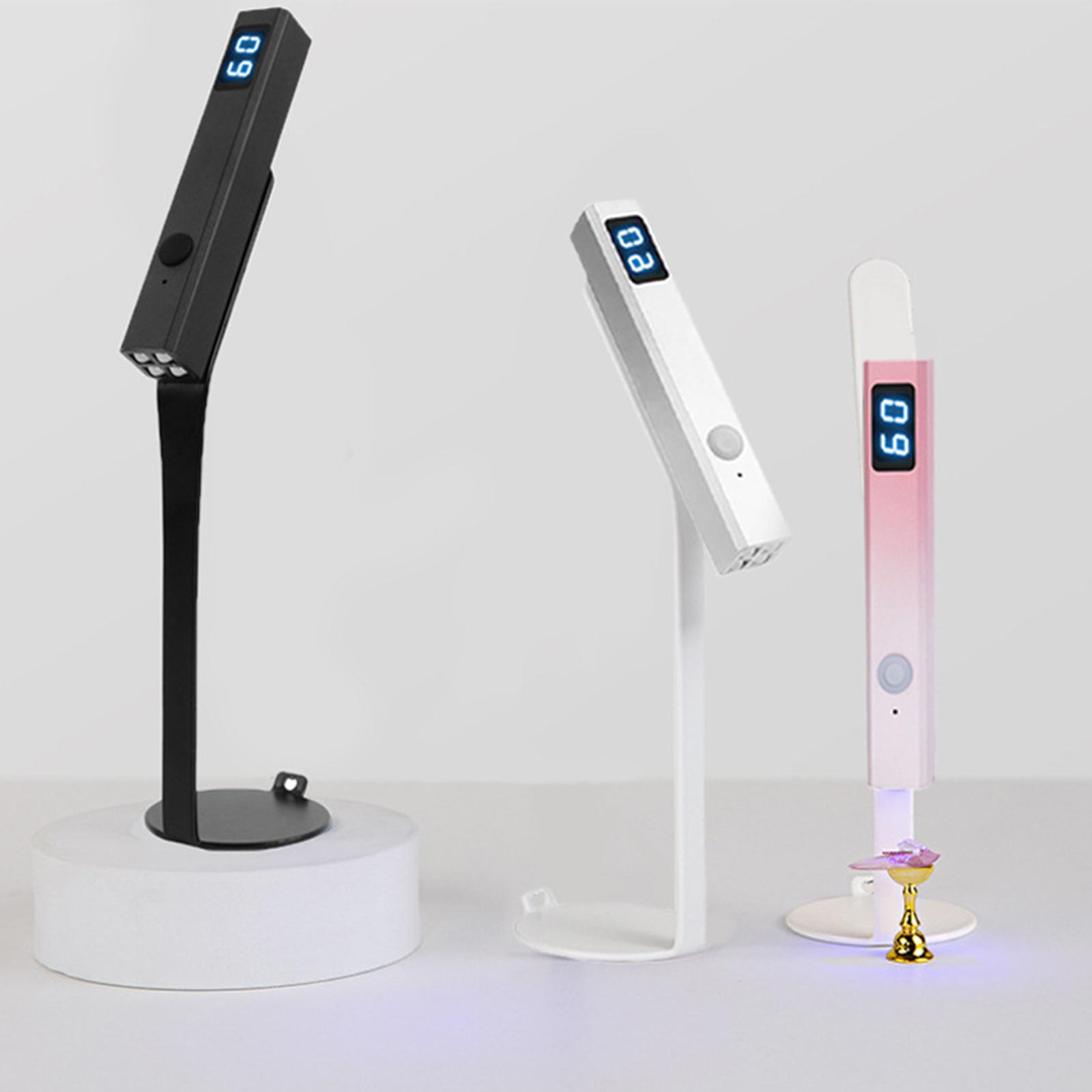 

Ручная светотерапевтическая лампа для дизайна ногтей, быстросохнущая лампа для запекания лака для ногтей, батарея 400 мАч, 20s60s