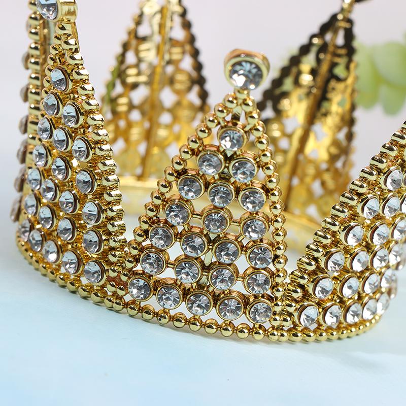 Crown Cake Topper Pearl Tiara Kids Hair Ornament Bursdagsfest rekvisita