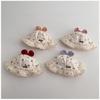 Baby Girl Floral Bucket Hat With Bowknot And Double Cherry Pattern Stylish Sun Hat For Infants And Toddlers