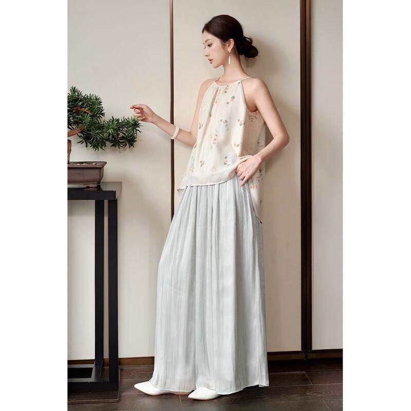 New Chinese Style Floral Halter Camisole Top
