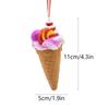 Handpicked Resin Ice Cream Ornament: Creative Christmas Scene Decoration with Free Shipping