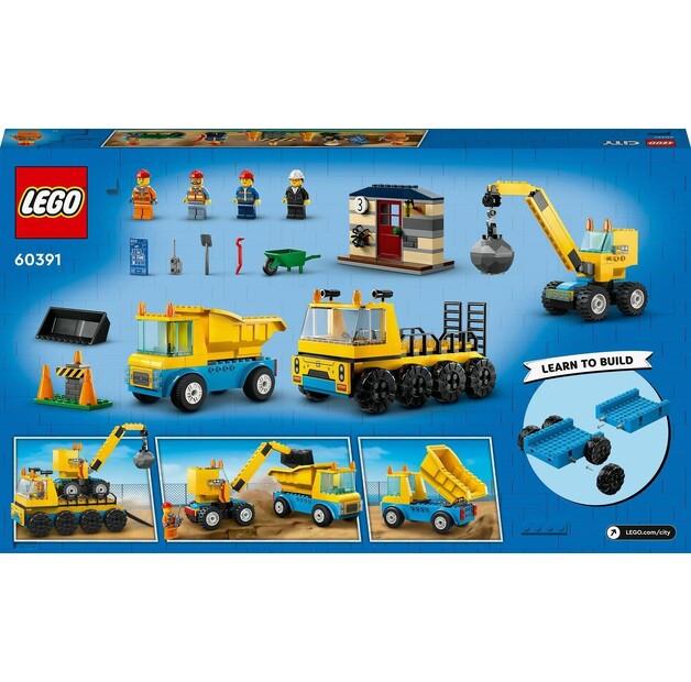 LEGO City 60391 Trucks and Crane with Demolition Ball