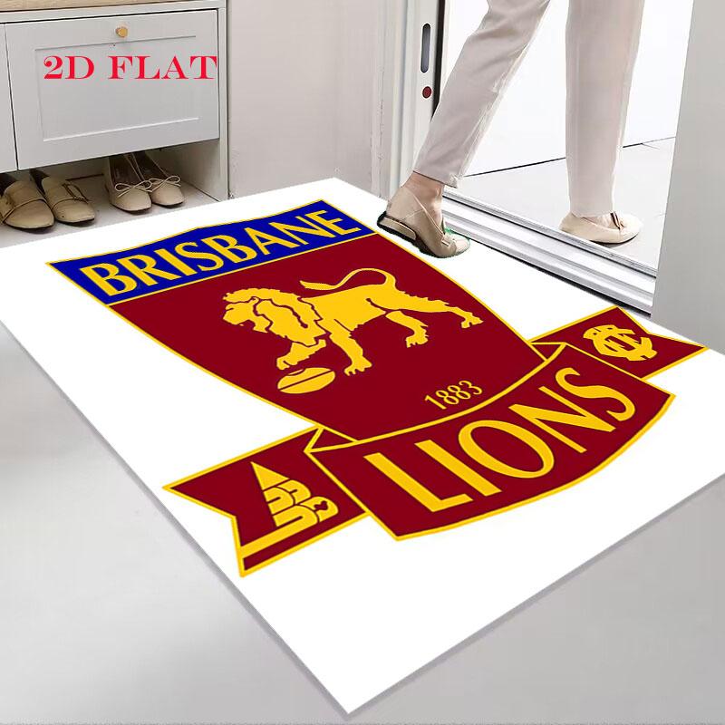 Brisbane Lions Carpet Rug for Living Room Bedroom Home Sofa Decoration,Kids Play Nonslip Floor Mat