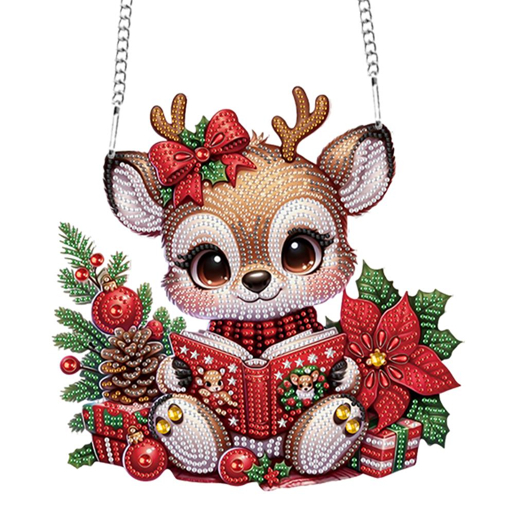 

Acrylic Special Shape Snowman 5D DIY Diamond Painting Dots Pendant DIY Diamond Art Pendant Kit Diamond Painting Hanging Pendant