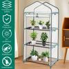 Greenhouse Indoor Outdoor Transparent Weatherproof Greenhouses Warm House with Roll up Double Zipper Door for Outside Plants