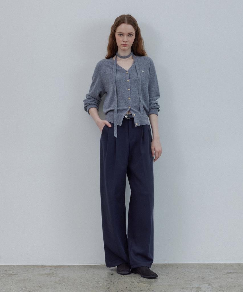 LE STUDIO Signature Autumn Two-Pleat Slacks_Navy