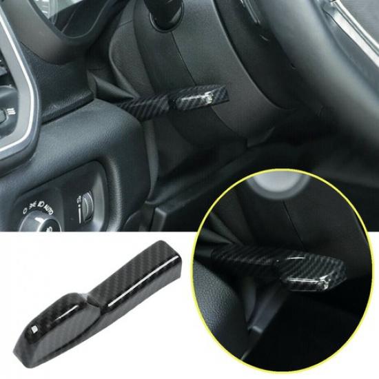 For - Dodge RAM 1500 Carbon Fiber Steering Wheel Height Adjustment Trim