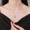 Real Moissanite Necklace for Women Sterling Silver Moon Star Diamond Pendant Necklace Bridal Fine Jewelry
