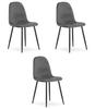 PADVA Chair - Dark Gray Velvet / Black Legs X 3