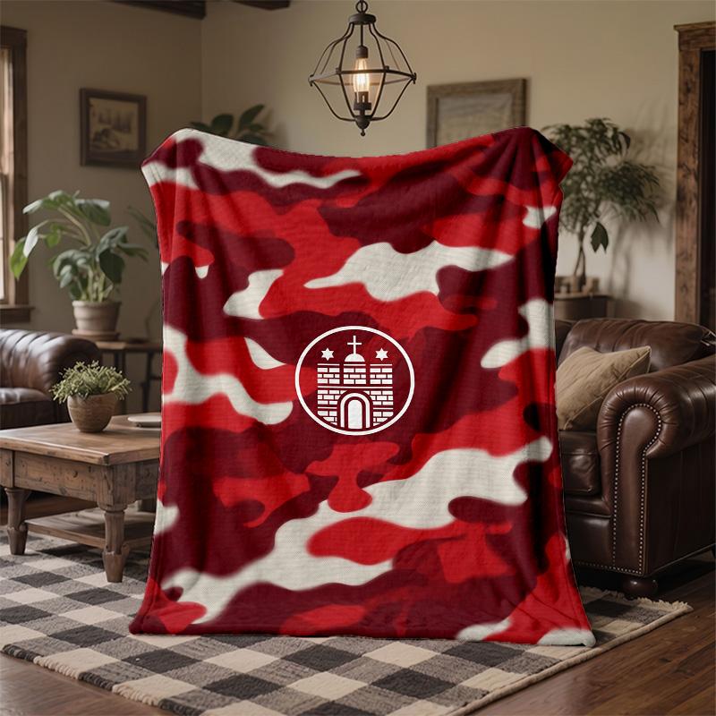 FC St. Pauli Football Print Flannel Blanket Soft Warm Sofa Bed Throw Blanket For Home Office Bedroom