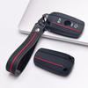 Silicone Car Key Fob Cover with Matching Keychain Compatible with BMW 1 3 5 Series X1 X3 X5 Z4 E90 E91 E92 E60 E61 E87 E84 E83 E70 E89 Provides a