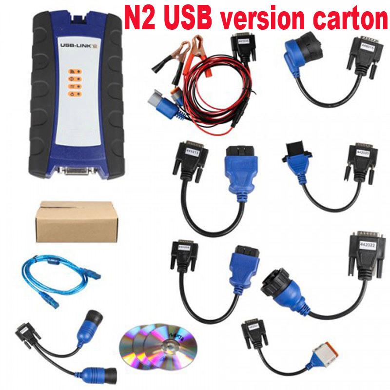 

NEX IQ USB Link 2 3 Diesel Truck Interface 125032 diagnose with software Bluetooth for Heavy Duty Truck scanner Diagnostics Tool N2 USB version