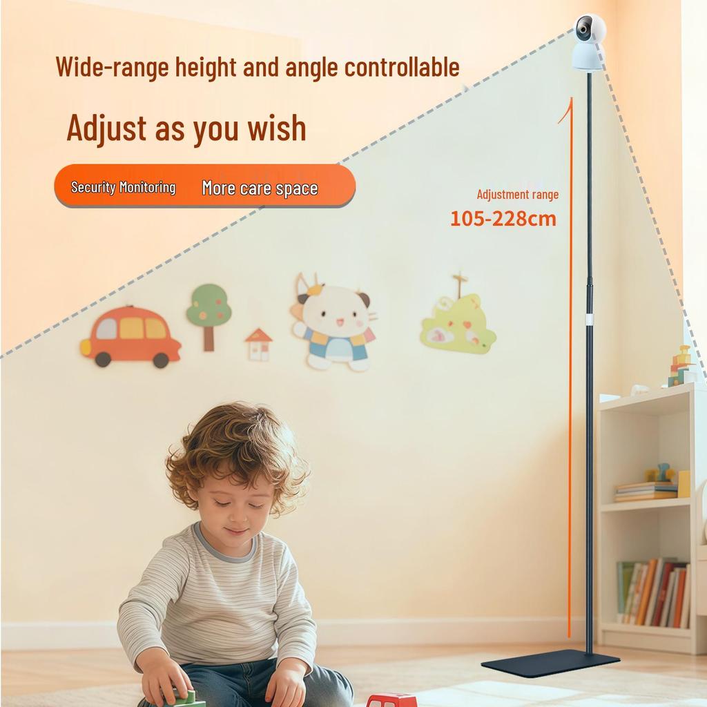 Adjustable Floor Stand for Xiaomi, Yi, Tapo, and Baby Monitor Cameras