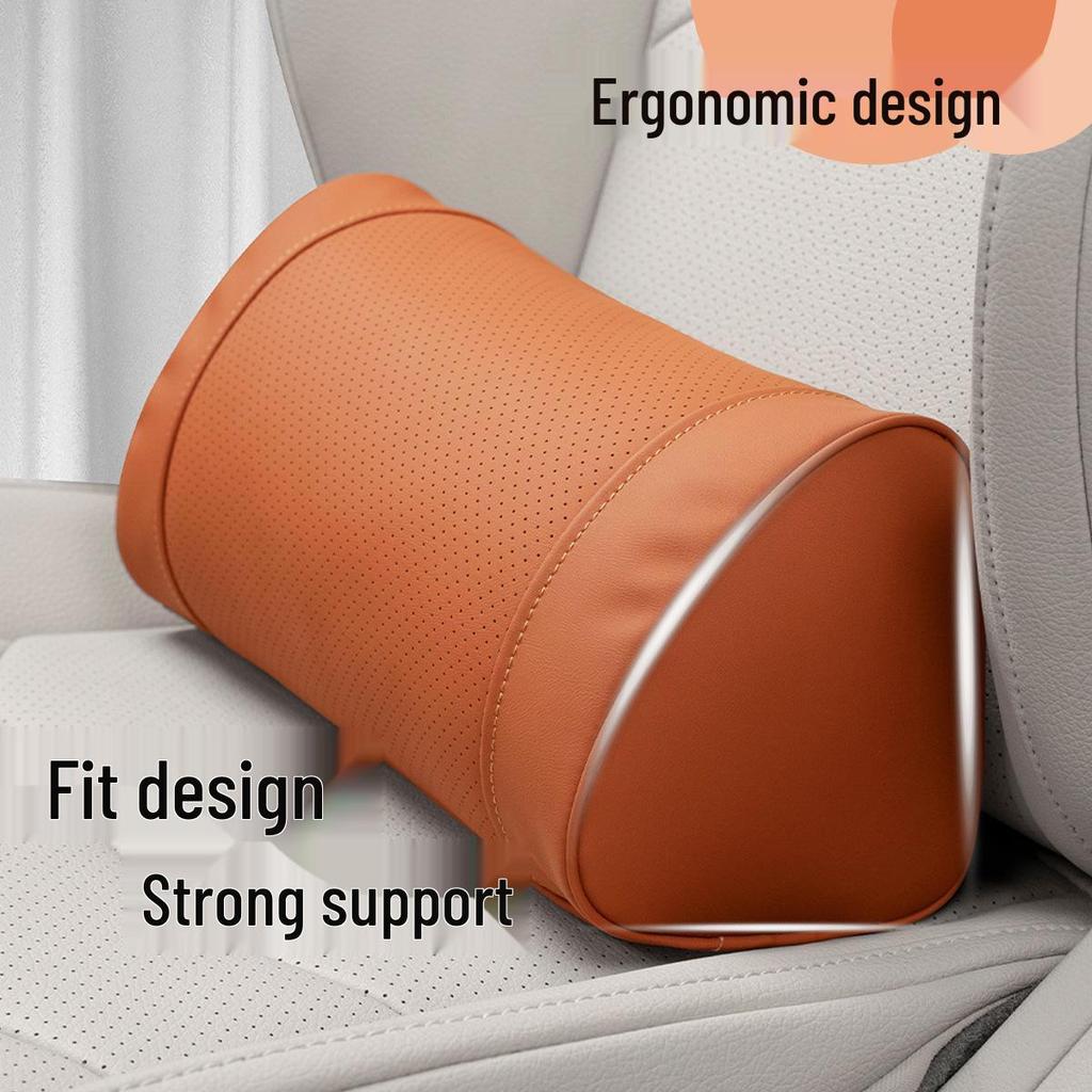 Four Seasons Universal Car Headrest & Lumbar Support Set - Adjustable Neck & Back Pillows.
