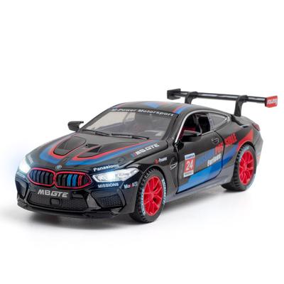 Maßstab 1:32 M8 GET Druckgussauto-Modellspielzeug, zurückziehbares Spielzeugfahrzeug mit Ton und Licht für Kinder, Kleinkinder, Jungen und Mädchen, Geschenkkollektion