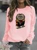 Animal Print Women's Round Neck Hoodie