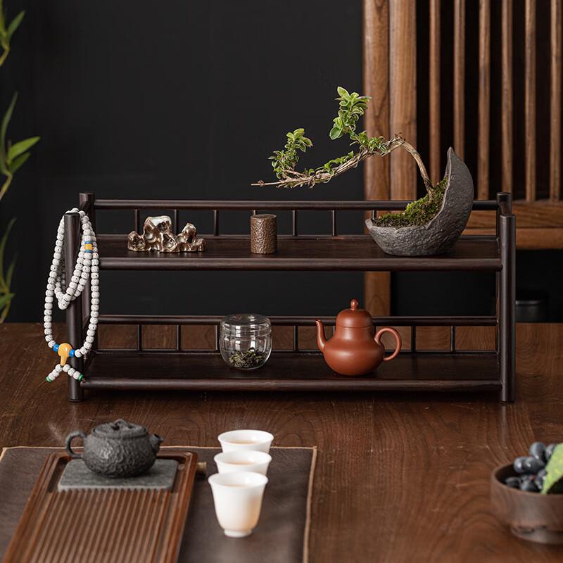 New Chinese Style Nan Bamboo Tea Cup Display Rack