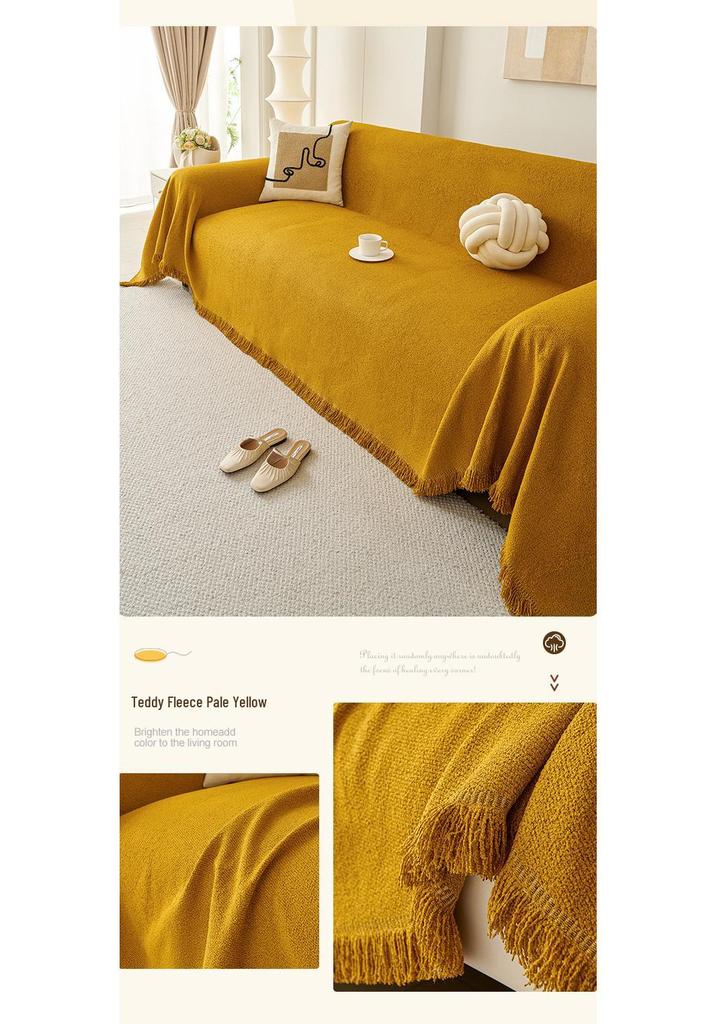 Universal Non-Slip Chenille Sofa Cover – Autumn/Winter, Dirt-Resistant, Full Coverage Cushion Protector