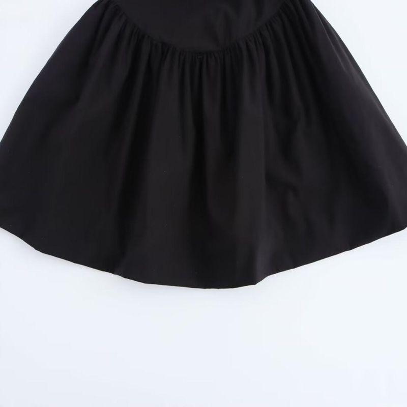 Zab Autumn New Women Clothes Western Style French Style Design Balloon Version Short Dress 1131996