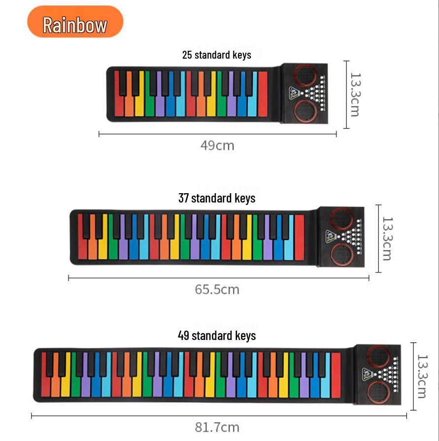 Portable 49-Key Foldable Piano for Kids