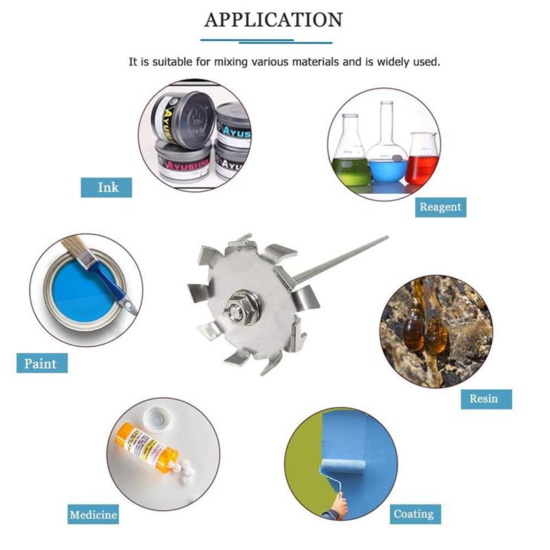 A44Z-Dispersion Disc Dispersion Impeller Disperser Blade Impeller 6Cm Disc Dispersion Rod (2.36Inch Disc With 0.31X 11.8Inch)