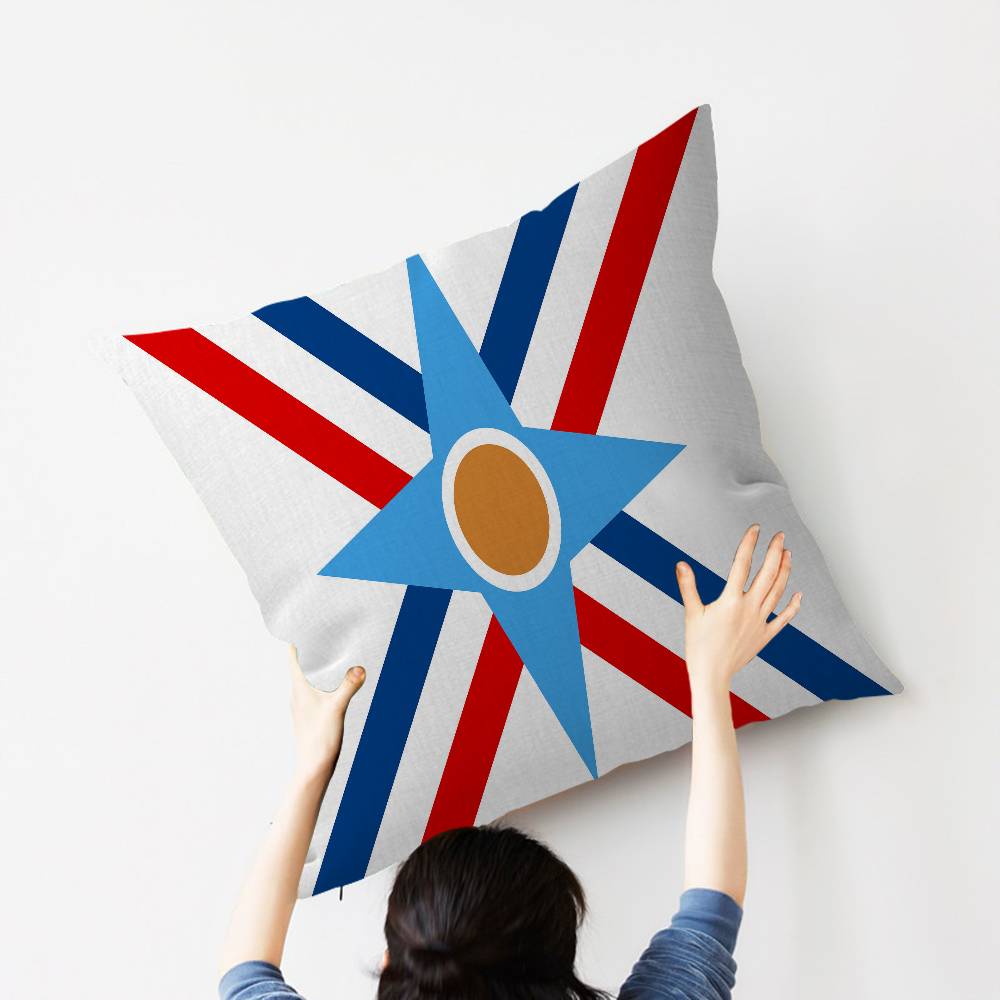 A-Assyrian-ES Flag Pillow Cushion Cover Pillowcase Living Room Sofa Home Decor Customized
