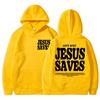 Christlicher Religiöser Jesus Rettet Print Hoodie Vintage Gotisch Herren Damen Mode Pullover Fleece Übergröße Sweatshirt