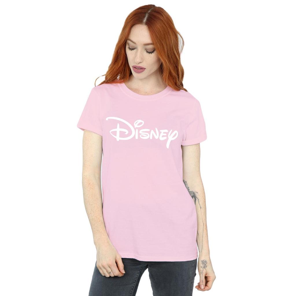 Disney Womens/Ladies Classic Logo Cotton Boyfriend T-Shirt