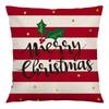 Red Plaid Elk Deep Forest Christmas Pillow Cover Home Sofa Cushion Cover