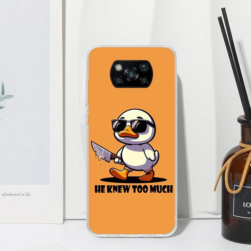 Funny Cute Yellow Duck You Phone Case For Xiaomi Poco X7 X6 X5 M7 M8 Pro F7 Ultra Redmi 15C 15 13C 13 12C 12 10 10C 10A Art Fund