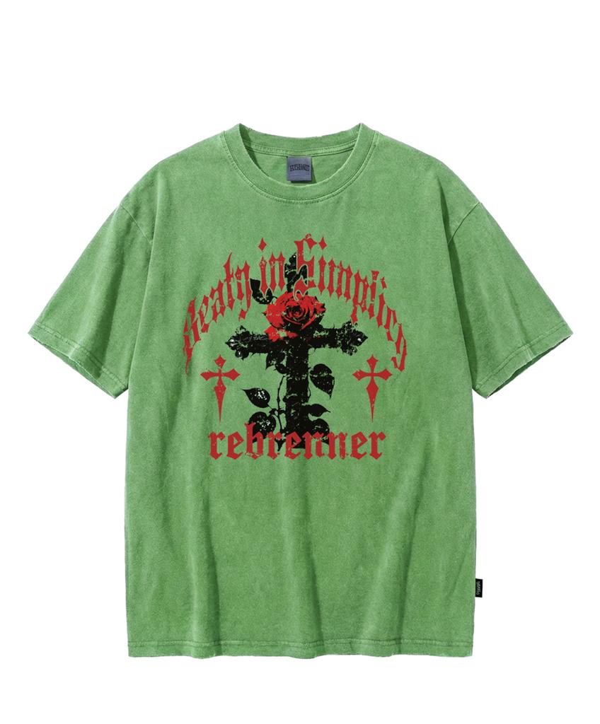 REBRENNER Dtf Simply Pigment Short Sleeve T-Shirt Charcoal