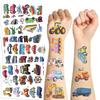 10 Sheets Childrens Transport Themed Temporary Brand the face Colors Skin Safe Decals For Boys Girls Craft Activities