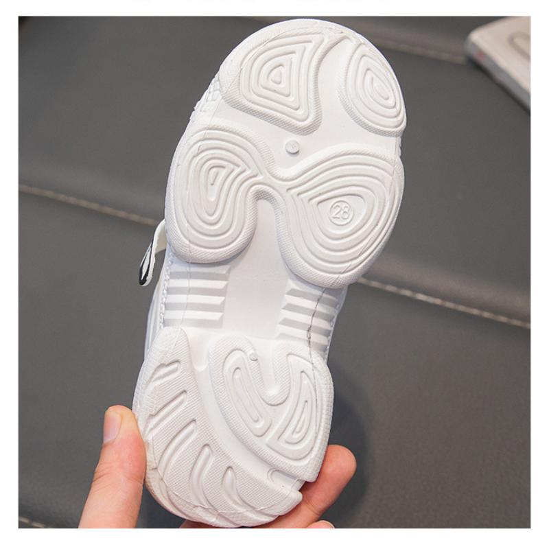 Chaussures de papa en maille respirante pour enfants coréens printemps et été pour garçons et filles, chaussures de sport résistantes à l'usure à semelle souple unie