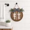 Wooden Bathroom Sign Plate Ornament Toilet Decorative Plate  Group Living Area