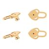 Heart Earring Lifter Backs 4 Piece Set, Decorative Support Back for Droopy Post Earrings, 1.6Cm, Daily Outfit Wear