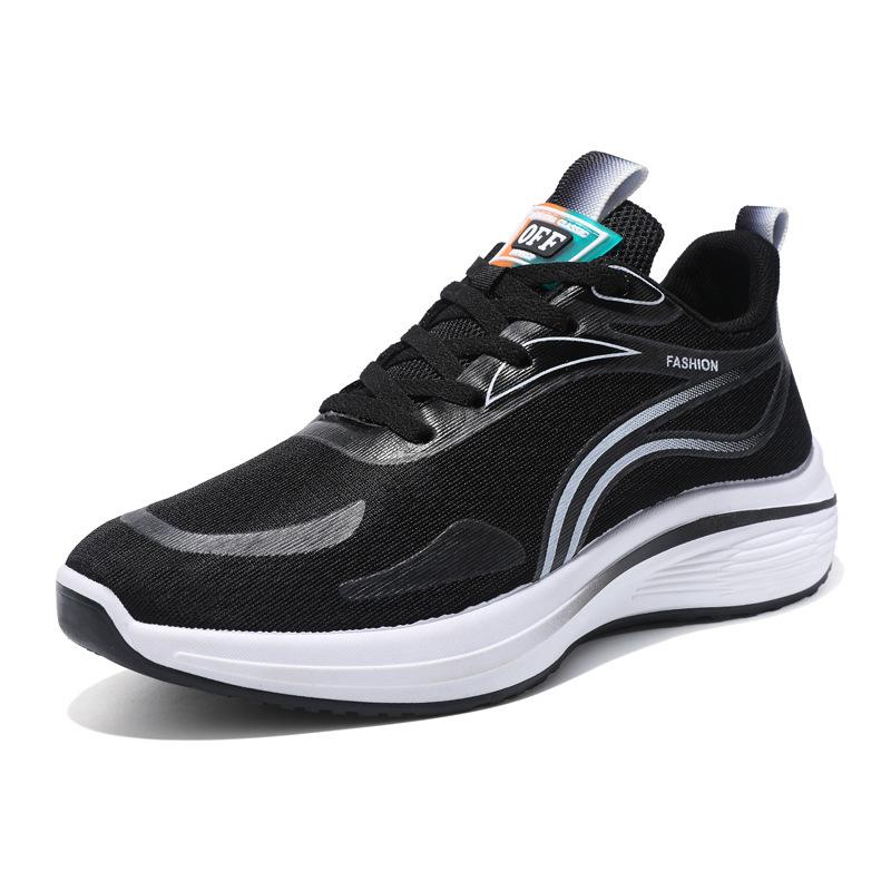 New Men's Shoes Mesh Breathable Sneaker Casual Flying Woven Lace Up Running Shoes Youth Men's Shoes