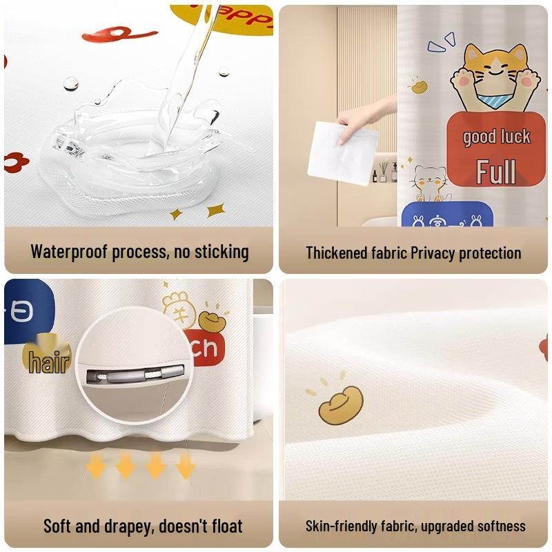 Yipan Bathing Duck Shower Curtain Set