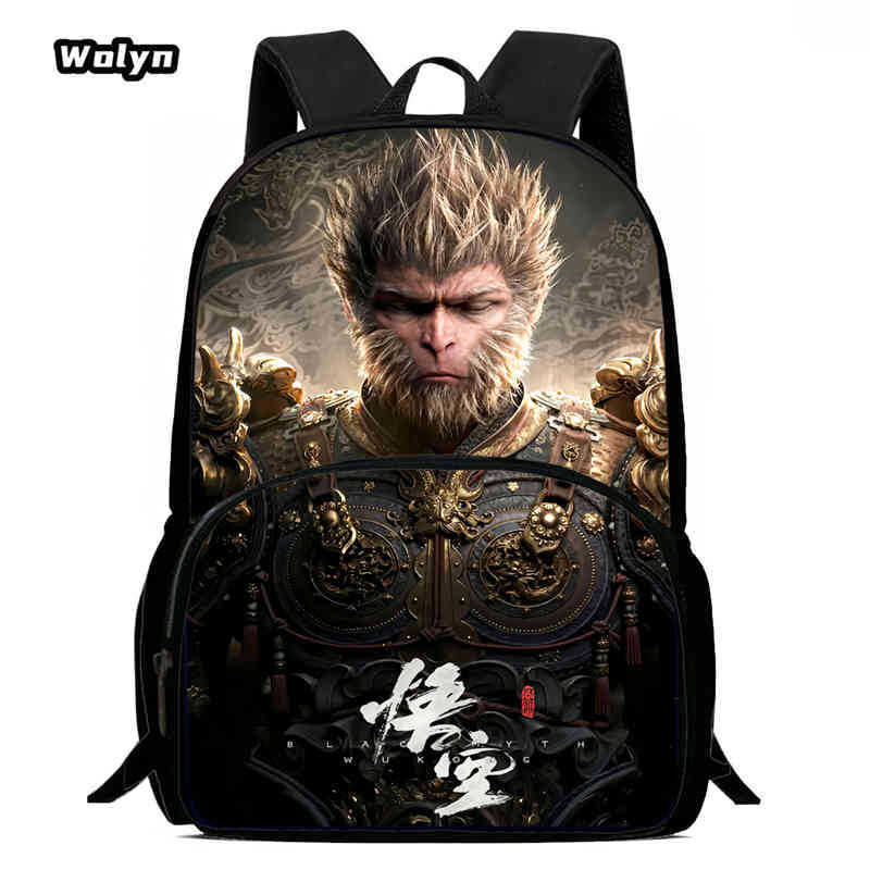 Wukong Black Myth Wukong Spiel Animation Rucksack Schüler Schultasche Computertasche