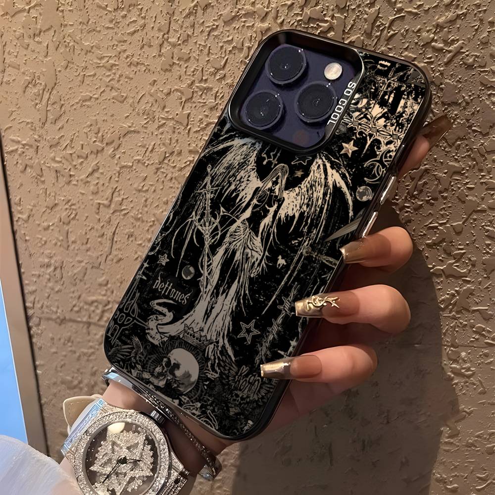 Gothic Coquette Cybersigilism Phone Case For iPhone 16,15,14,13,12,11,Pro,XS,Max,Plus,Mini,SE Black Candy Matte Shockproof Cover