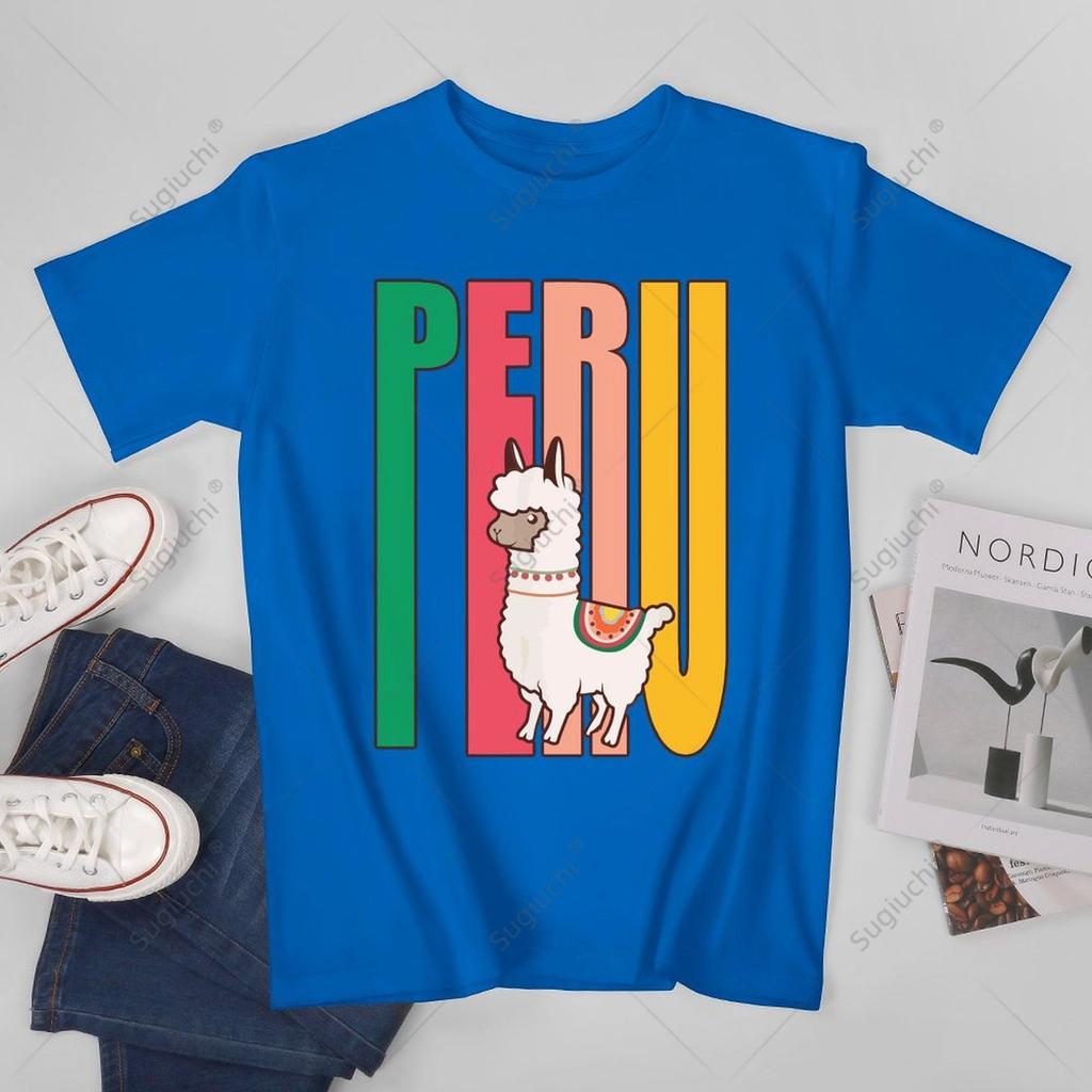 Unisex Cute Peruvian Alpaca Product Llama From Peru Tshirt Tees T Shirts WoUnisex Boys 100 Cotton TShirt