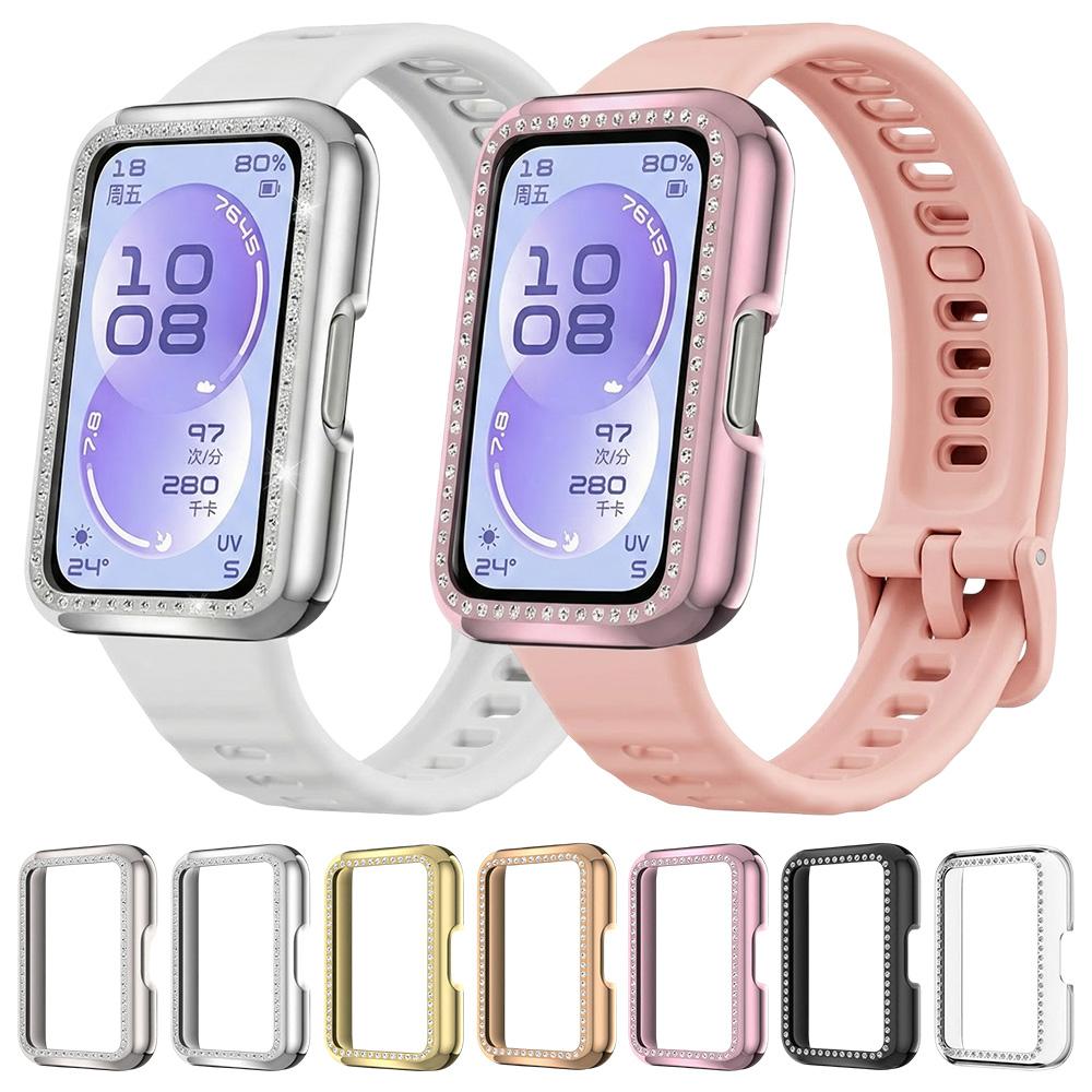Diamond Case for Huawei Band 11 smartwatch Accessories All-Around Hard Hollow PC Bumper Frame shell Cover for Huawei Band11 case