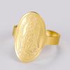 Dawapara Virgin Mary Ring Adjustable Holy Mother Mary Christian Gifts Blessing Protection Religious Ring Stainless Steel Jewelry