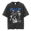 Rapper RELS B Skinny Flakk Tour Vintage Gewaschenes T-Shirt Herren Kleidung Hip Hop Übergroßes Kurzarm-T-Shirt Baumwoll-T-Shirts