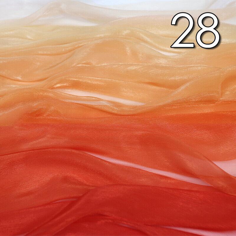 100X150CM Brocade Silk Gradient Chiffon Fabric Hanfu Stage Costume Material Crafts Organza Tulle Fabric DIY Sewing Supplies