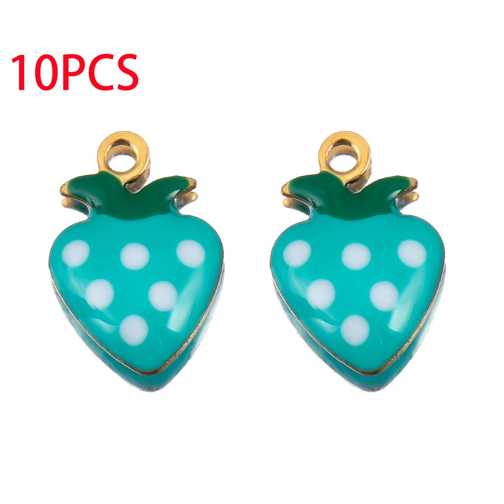 2pcs 10pcs Stainless Steel Pendant Cute Mushroom Fruit Seahorse Charms for DIY Bracelet Jewelry Making Necklce Keychain Earrings