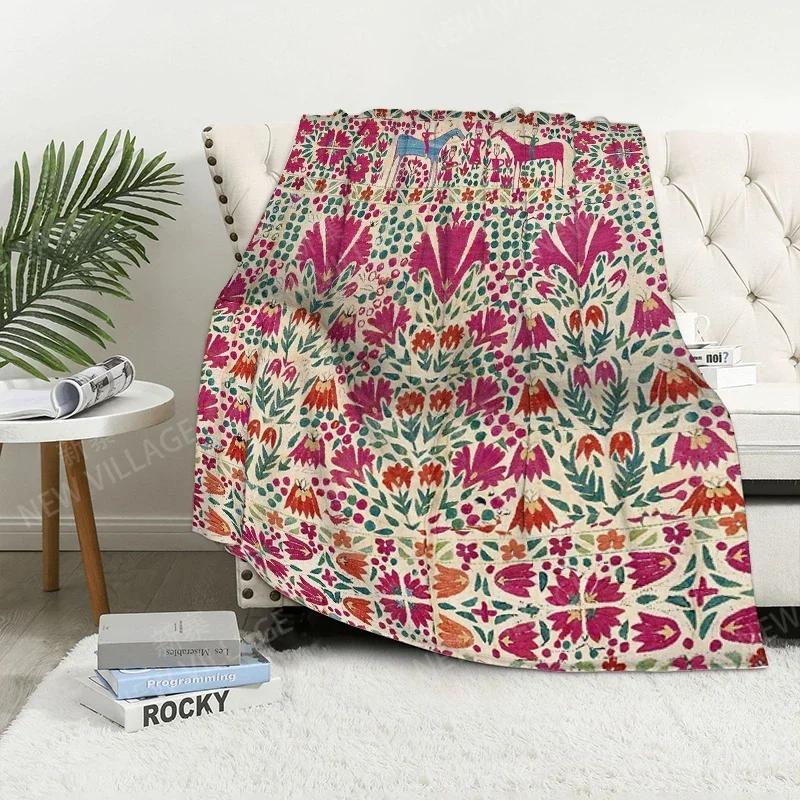 Plaid-Sofa für Kniedecken warme Winterbettdecke Überwurfdecke Dekor Boho warmes Fleece Nordisch Vintage Marokkanisch Weich und haarig